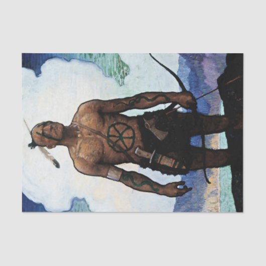 NC Wyeth Painting "Last of the Mohicans" Tissuepapier (Voorkant)