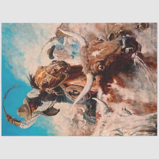 NC Wyeth Schilderij “Cutting Out” Tissuepapier (Voorkant)