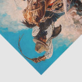 NC Wyeth-schilderij "Cutting Out" Tissuepapier (Detail)