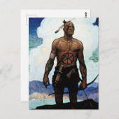 NC Wyeth-schilderij “Last of the Mohicans” Briefkaart (Voorkant / Achterkant)