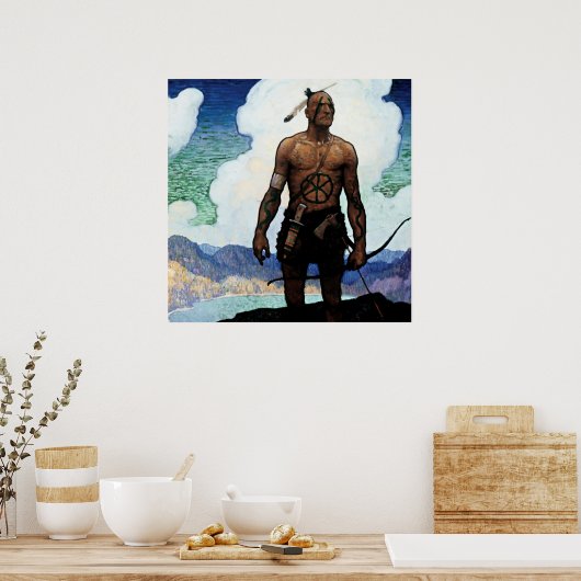 NC Wyeth-schilderij “Last of the Mohicans” Poster (Keuken)