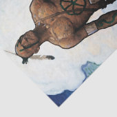 NC Wyeth-schilderij “Last of the Mohicans” Tissuepapier (Detail)