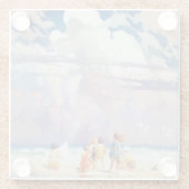 NC Wyeth The Giant Artwork Beach Coastal Glazen Onderzetter (Achterkant)