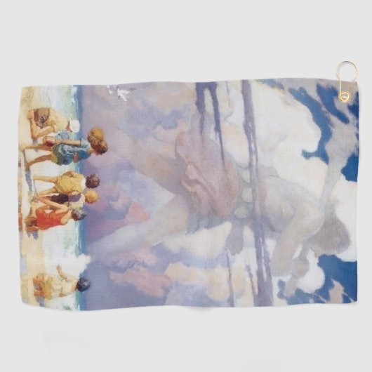 NC Wyeth The Giant Artwork Beach Coastal Golfhanddoek (Horizontaal)