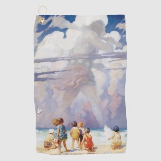 NC Wyeth The Giant Artwork Beach Coastal Golfhanddoek (Voorkant)