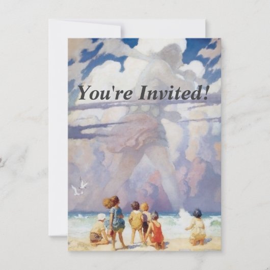 NC Wyeth The Giant Artwork Beach Coastal Kaart (Voorkant)