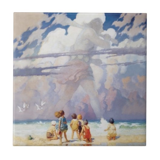 NC Wyeth The Giant Artwork Beach Coastal Tegeltje (Voorkant)