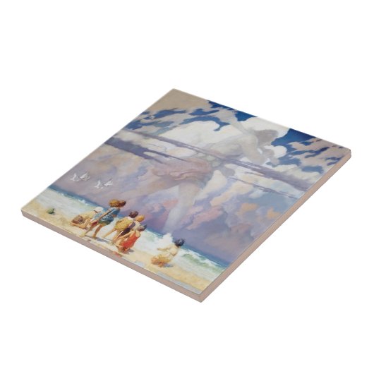 NC Wyeth The Giant Artwork Beach Coastal Tegeltje (Zijkant)