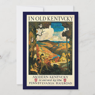  NC Wyeth Travel Poster, in Old Kentucky