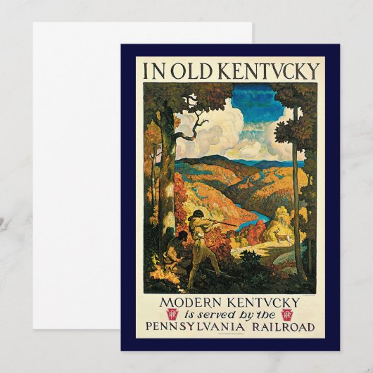 NC Wyeth Travel Poster, in Old Kentucky (Voorkant / Achterkant)