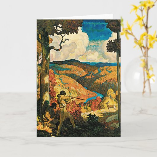 NC Wyeth Travel Poster, in Old Kentucky Kaart (Gele Bloem)