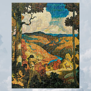  NC Wyeth Travel Poster, in Old Kentucky Legpuzzel