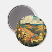  NC Wyeth Travel Poster, in Old Kentucky Magneet (Voorkant / Achterkant)