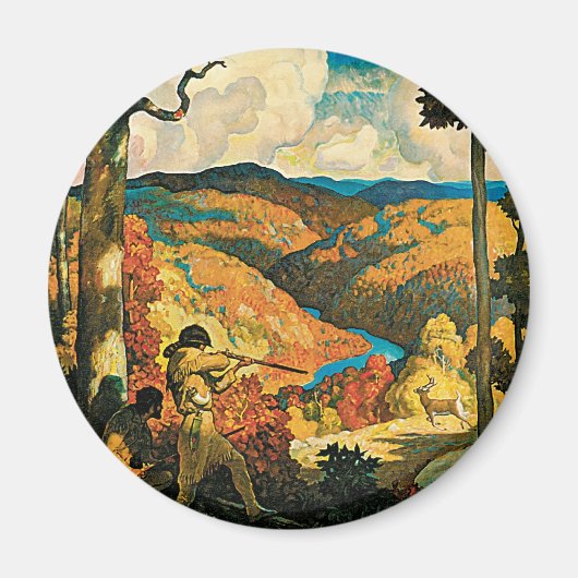  NC Wyeth Travel Poster, in Old Kentucky Magneet (Voorkant)