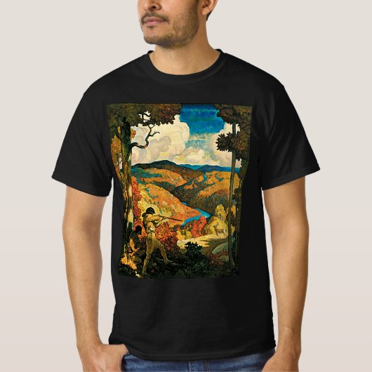  NC Wyeth Travel Poster, in Old Kentucky T-shirt (Voorkant)