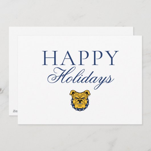 NCA&T Staatsuniversiteit | Bulldog gezicht Feestdagenkaart (Voorkant / Achterkant)