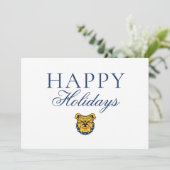 NCA&T Staatsuniversiteit | Bulldog gezicht Feestdagenkaart (Staand voorkant)