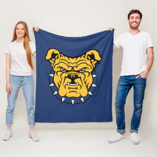NCA&T Staatsuniversiteit   Bulldog gezicht Fleece Deken