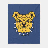 NCA&T Staatsuniversiteit | Bulldog gezicht Fleece Deken (Voorkant)