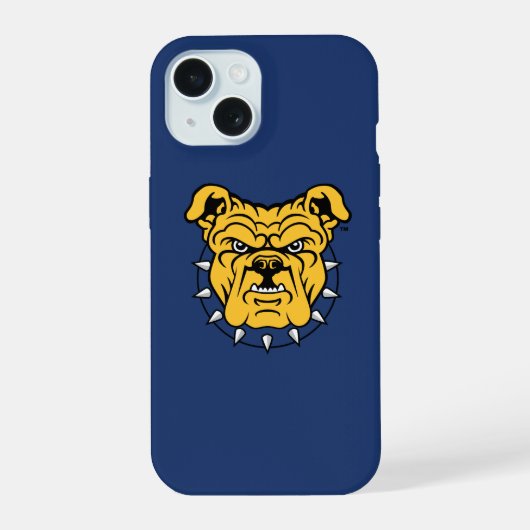 NCA&T Staatsuniversiteit | Bulldog gezicht iPhone 15 Case (Achterkant)