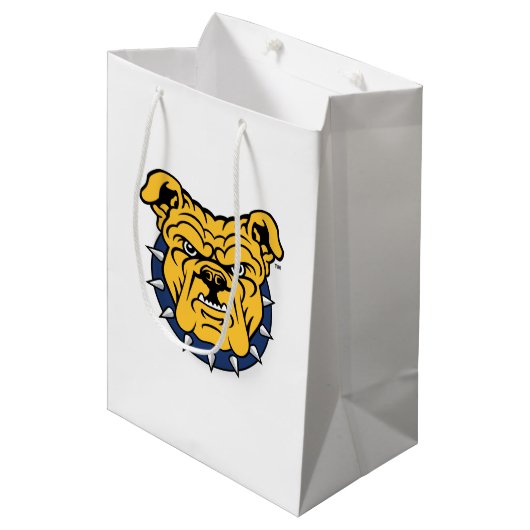 NCA&T Staatsuniversiteit | Bulldog gezicht Medium Cadeauzakje (Voorkant Gekanteld)