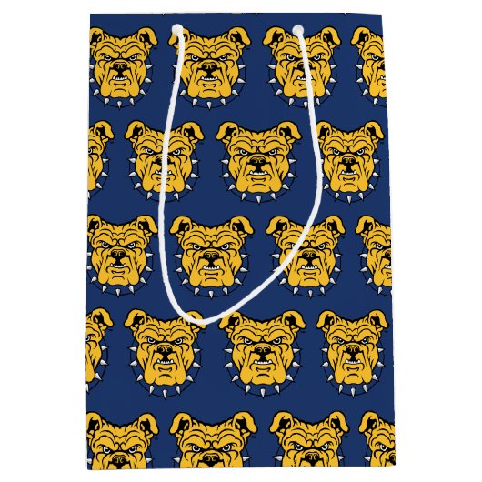 NCA&T Staatsuniversiteit | Bulldog gezicht Medium Cadeauzakje (Voorkant)