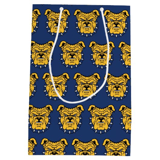 NCA&T Staatsuniversiteit | Bulldog gezicht Medium Cadeauzakje (Achterkant)