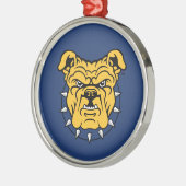 NCA&T Staatsuniversiteit | Bulldog gezicht Metalen Ornament (Links)
