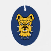 NCA&T Staatsuniversiteit | Bulldog gezicht Metalen Ornament (Voorkant links)