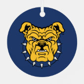 NCA&T Staatsuniversiteit | Bulldog gezicht Metalen Ornament (Achterkant)