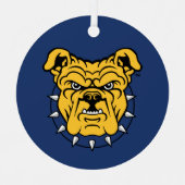 NCA&T Staatsuniversiteit | Bulldog gezicht Metalen Ornament (Voorkant)