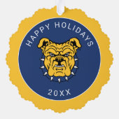 NCA&T Staatsuniversiteit | Bulldog gezicht Ornament Kaart (Achterkant)