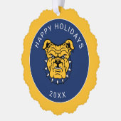 NCA&T Staatsuniversiteit | Bulldog gezicht Ornament Kaart (Links)