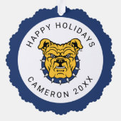 NCA&T Staatsuniversiteit | Bulldog gezicht Ornament Kaart (Achterkant)