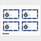 NCA&T Staatsuniversiteit | Bulldog gezicht Rechthoekige Sticker (Vel)