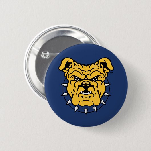 NCA&T Staatsuniversiteit | Bulldog gezicht Ronde Button 5,7 Cm (Voorkant /achterkant)