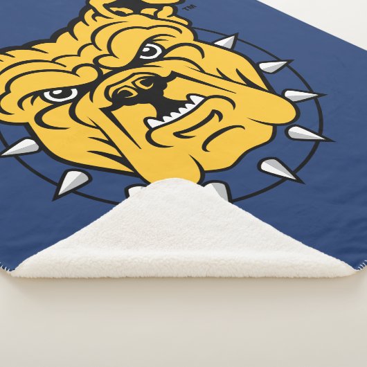 NCA&T Staatsuniversiteit | Bulldog gezicht Sherpa Deken (3/4)