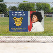 NCA&T Staatsuniversiteit | Bulldog gezicht Spandoek (Insitu)