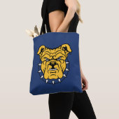 NCA&T Staatsuniversiteit | Bulldog gezicht Tote Bag (Dichtbij)