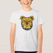 NCA&T Staatsuniversiteit | Bulldog gezicht Tri-Blend Shirt (Voorkant)