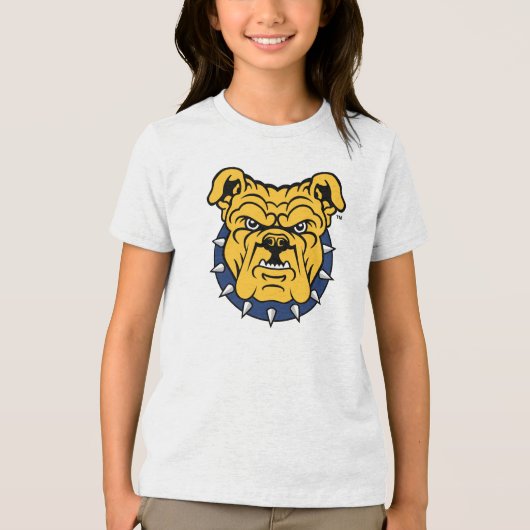 NCA&T Staatsuniversiteit | Bulldog gezicht Tri-Blend Shirt (Voorkant)