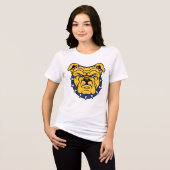 NCA&T Staatsuniversiteit | Bulldog gezicht Tri-Blend Shirt (Voorkant volledig)