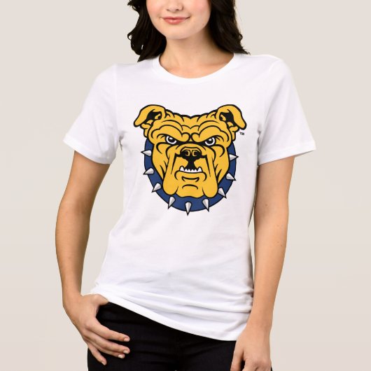 NCA&T Staatsuniversiteit | Bulldog gezicht Tri-Blend Shirt (Voorkant)