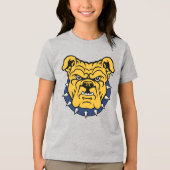 NCA&T Staatsuniversiteit | Bulldog gezicht Tri-Blend Shirt (Voorkant)