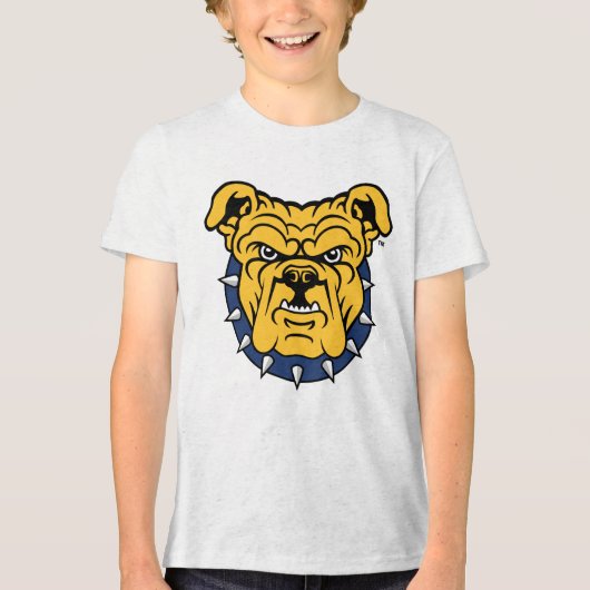 NCA&T Staatsuniversiteit | Bulldog gezicht Tri-Blend Shirt (Voorkant)
