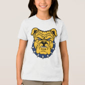 NCA&T Staatsuniversiteit | Bulldog gezicht Tri-Blend Shirt (Voorkant)