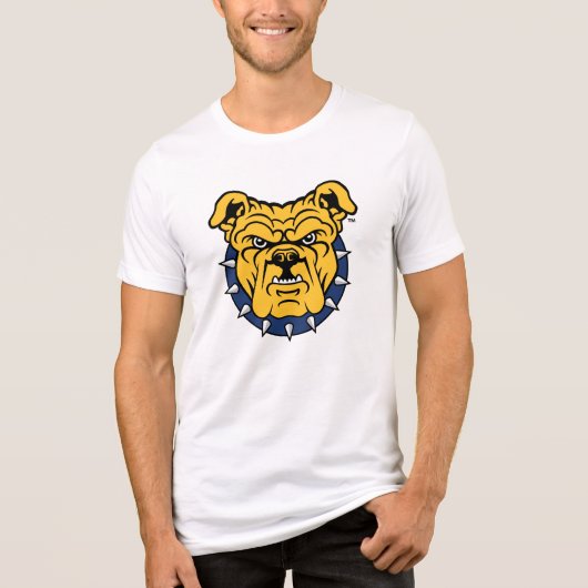 NCA&T Staatsuniversiteit | Bulldog gezicht Tri-Blend Shirt (Voorkant)