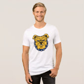 NCA&T Staatsuniversiteit | Bulldog gezicht Tri-Blend Shirt (Voorkant volledig)