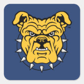 NCA&T Staatsuniversiteit | Bulldog gezicht Vierkante Sticker (Voorkant)