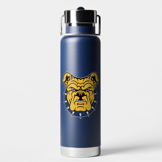 NCA&T Staatsuniversiteit | Bulldog gezicht Waterfles (Achterkant)